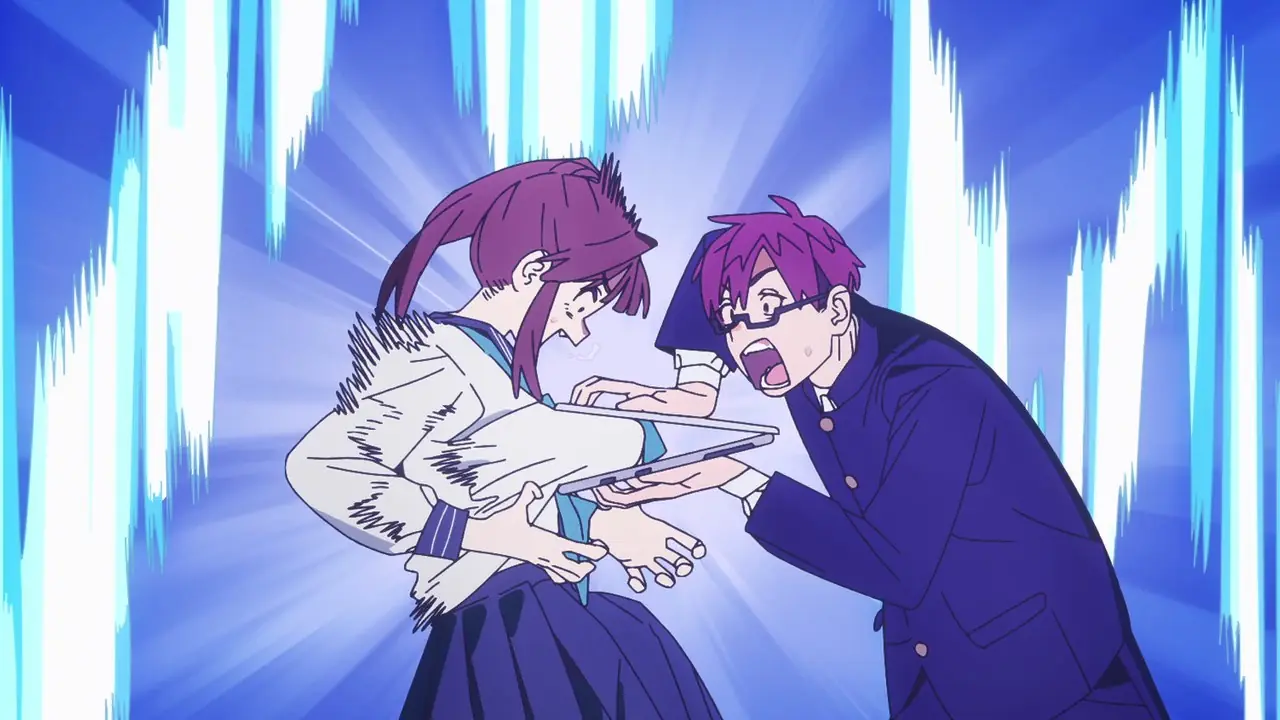Seitokai ni mo Ana wa Aru ep 1 laptop on boobs